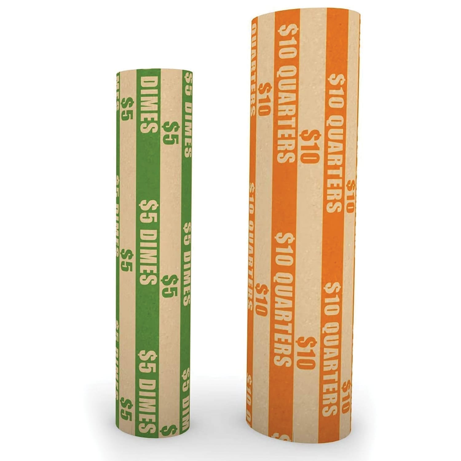 Nadex Coins Flat Standard Striped Coin Roll Wrappers for U.S. Coins, 1000 Pack