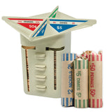Nadex Coins 4-Compartment Manual Coin Sorting and Wrapping Organizer