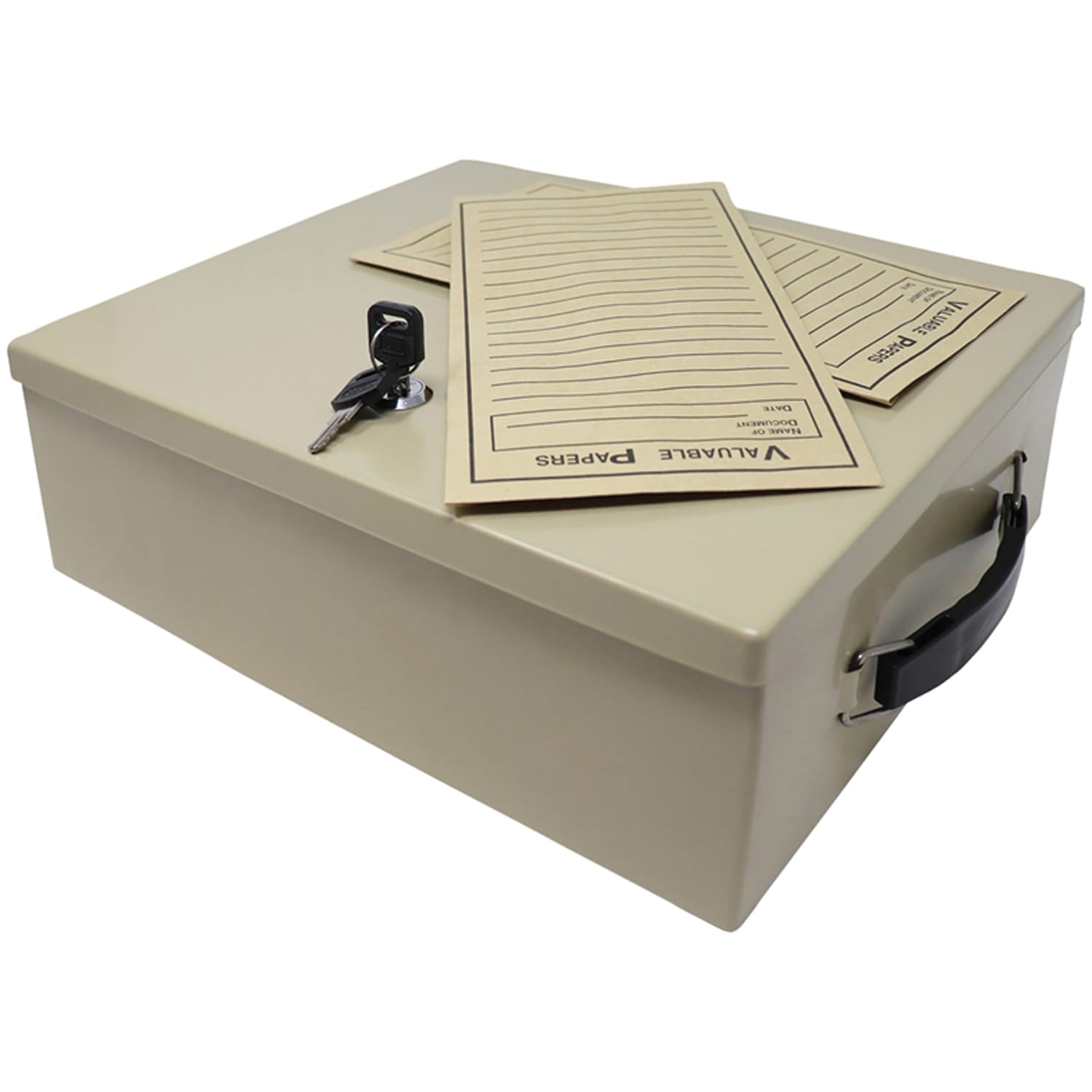 Nadex Coins Fire-Retardant Security Box with Keyed Lock
