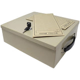 Nadex Coins Fire-Retardant Security Box with Keyed Lock