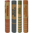 Nadex Coins 256 Assorted Preformed Crimped End Coin Roll Wrappers, 64 Each of Nickels, Dimes, Pennies, and Quarters