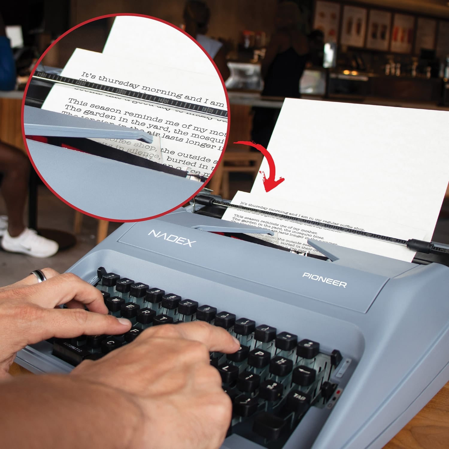 Nadex Coins Twin-Spool Typewriter Ribbon for Manual Typewriters, Red/Black