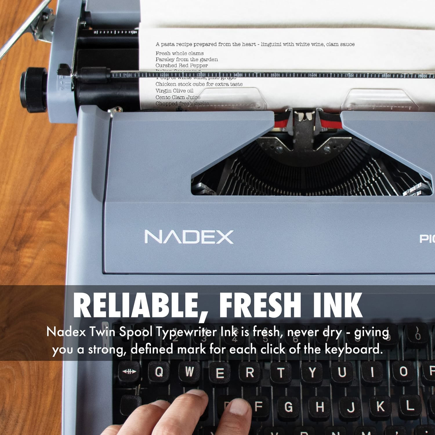 Nadex Coins Twin-Spool Typewriter Ribbon for Manual Typewriters, Red/Black