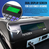 Nadex Coins CR180 Steel Cash Register with Coin Drawer, 6800 PLUs and 60 Departments, Black
