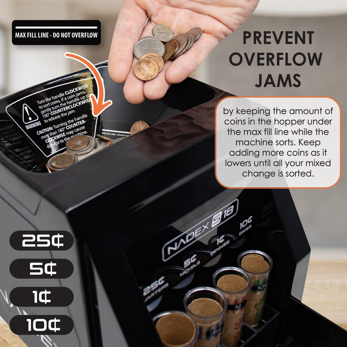 Nadex Coins S18 Manual Coin Sorter and Wrapper