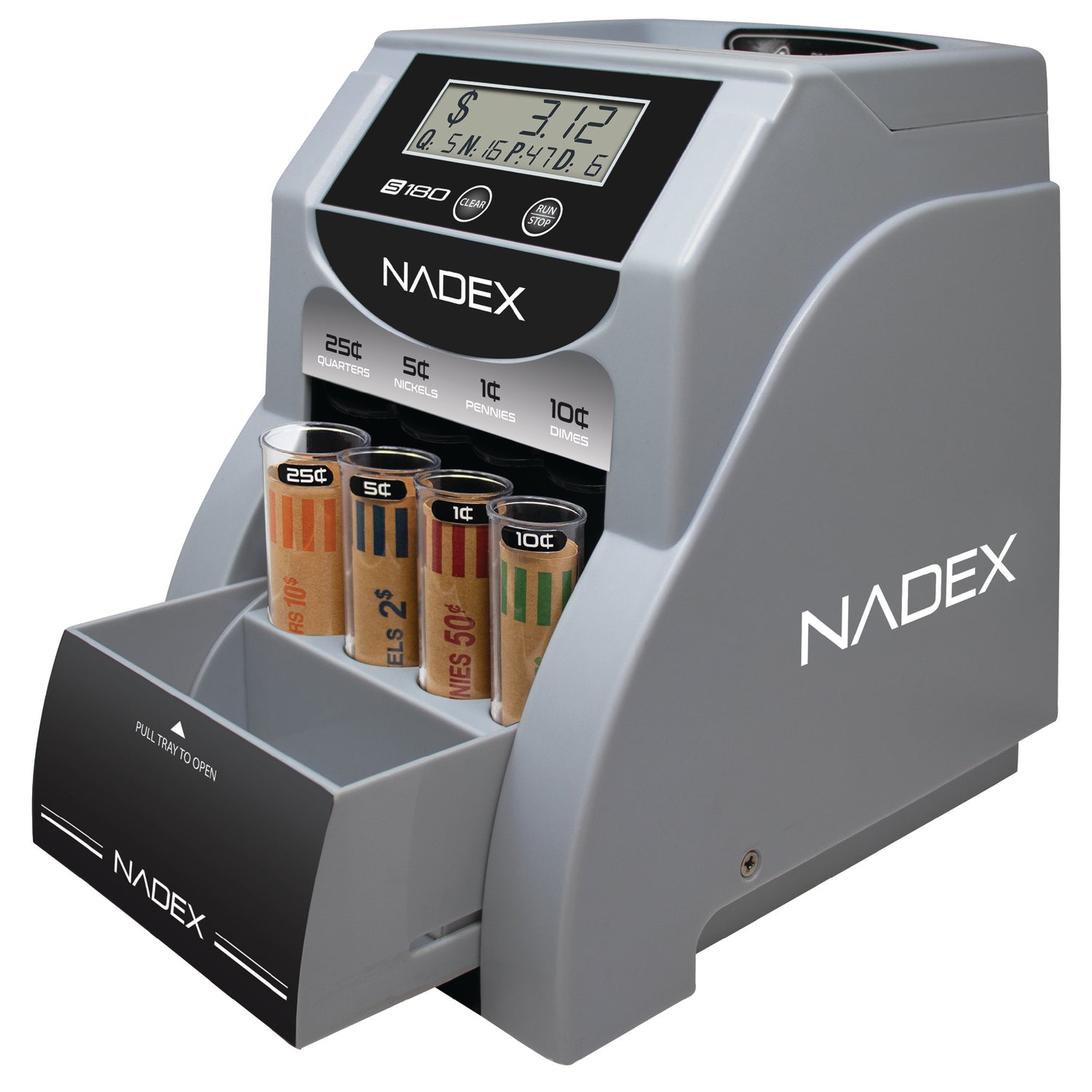 Nadex Coins S180 Digital Coin Counter, Sorter, and Wrapper