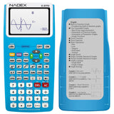 Nadex Coins C-270 Scientific Calculator with Black and White Graph Functions, Battery Powered, Blue