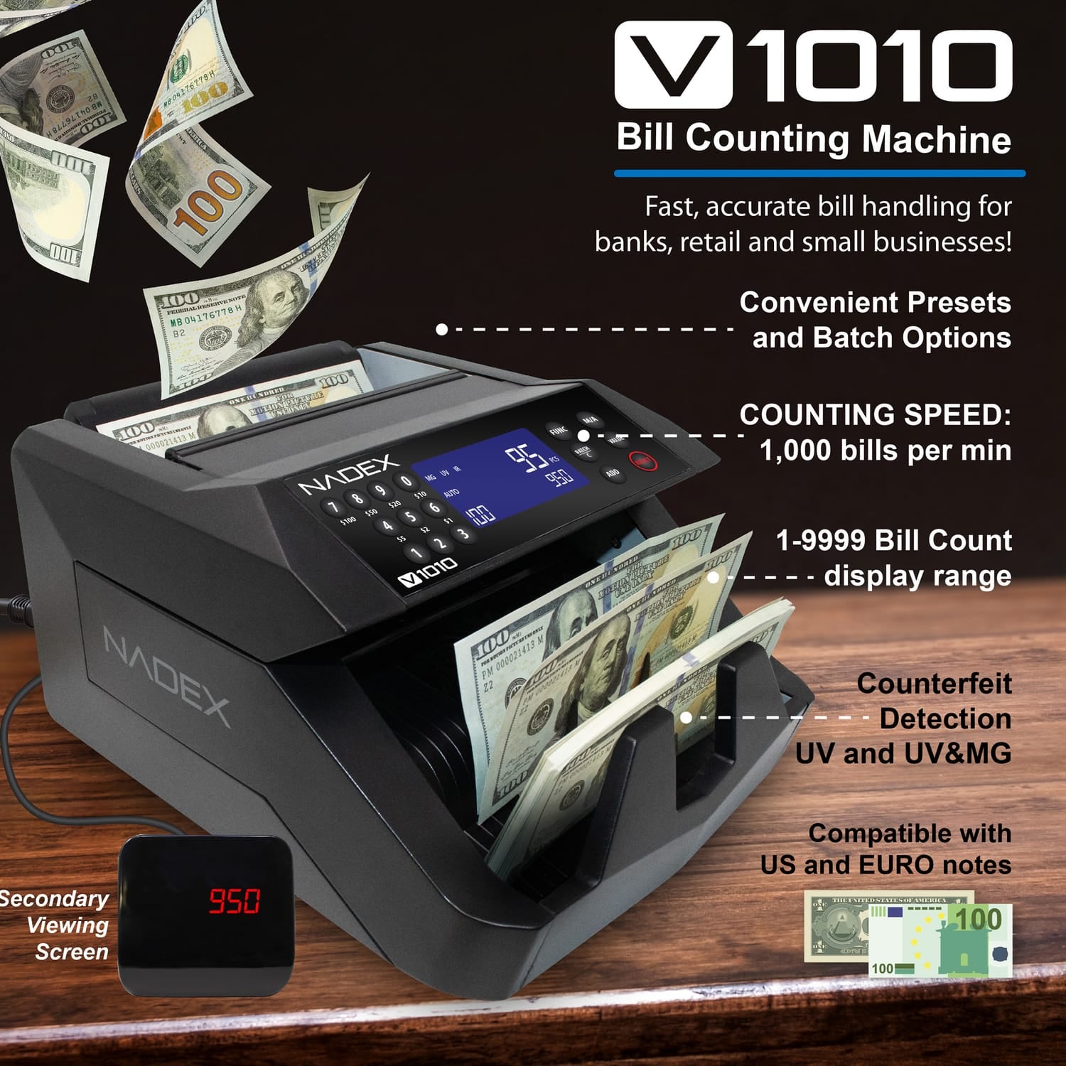Nadex Coins V1010 Bill-Counting Machine