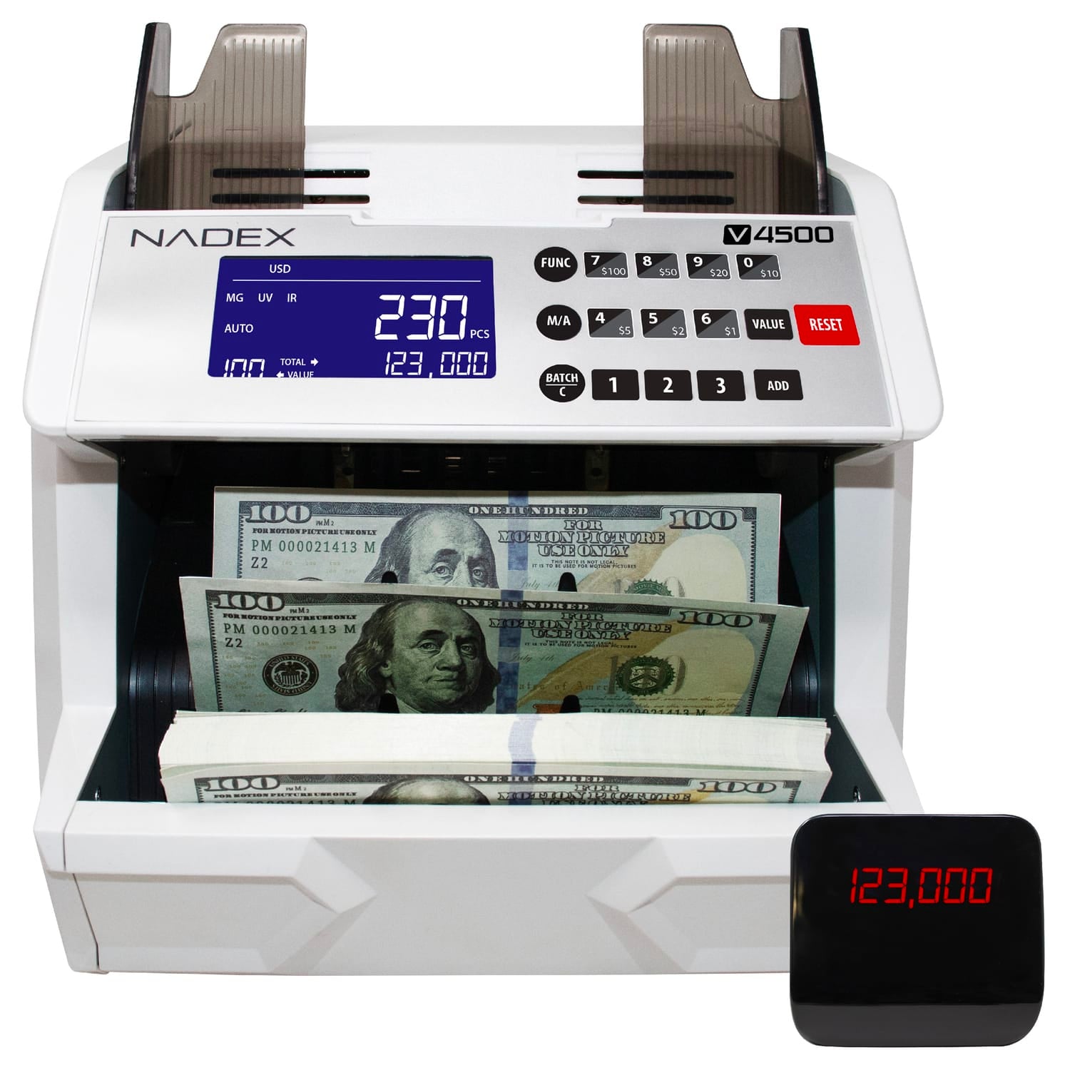 Nadex Coins V4500 Front-Loading Bill Counting Machine