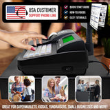 Nadex Coins CR260 Electronic Cash Register with Steel Drawer, Thermal Printer, Operator and Customer Displays, and User-Friendly Interface