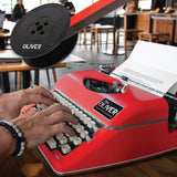 The Oliver Typewriter Company Twin-Spool Typewriter Ribbon for Manual Typewriters, Red/Black