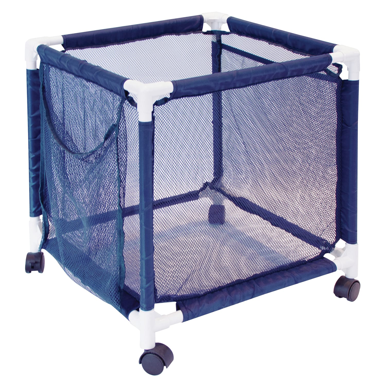 Pool Bins Pool Storage Organizer Mesh Rolling Pool Equipment Bin, Mini, Blue