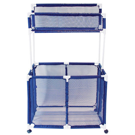 Pool Bins Pool Storage Mesh Rolling Organizer with Noodle Holder, Extra Large, 23 In. x 35.3 In. x 59.4 In., PB-Z700