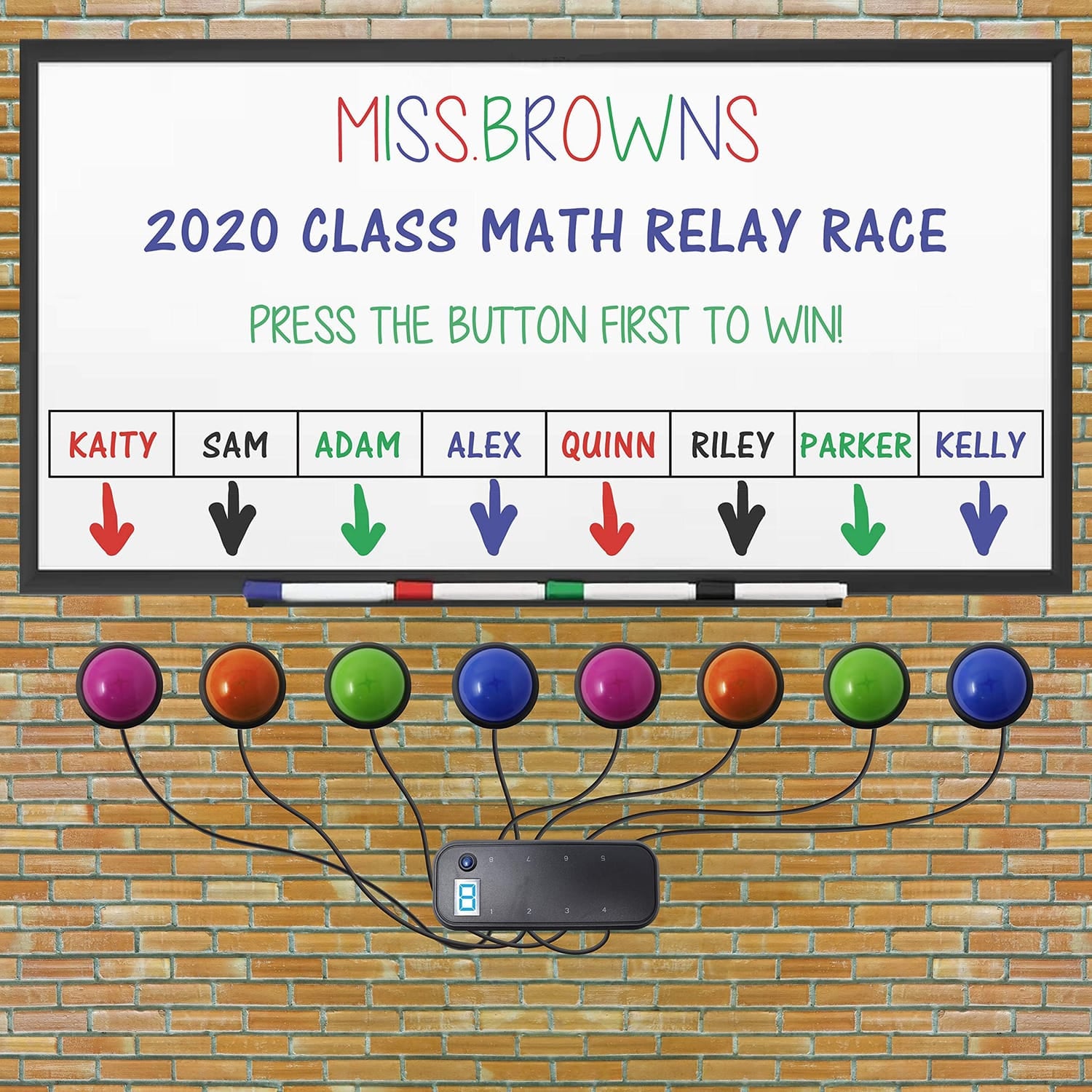 Teachers Choice Light-up Game Buzzer System, 8 Pack