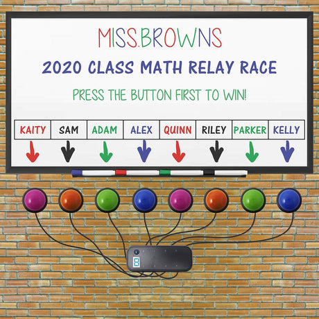 Teachers Choice Light-up Game Buzzer System, 8 Pack
