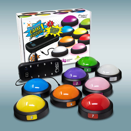 Teachers Choice Light-up Game Buzzer System, 8 Pack