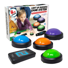 Teachers Choice Wireless Light-up Game Buzzer System, 4 Pack, 4 Pack