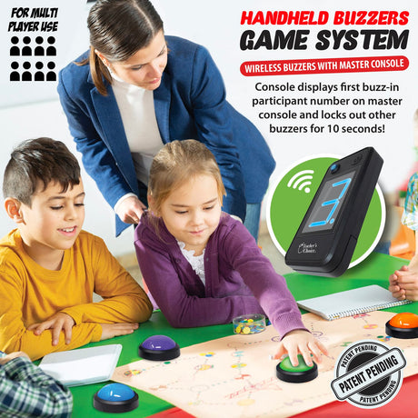 Teachers Choice Wireless Light-up Game Buzzer System, 4 Pack, 4 Pack