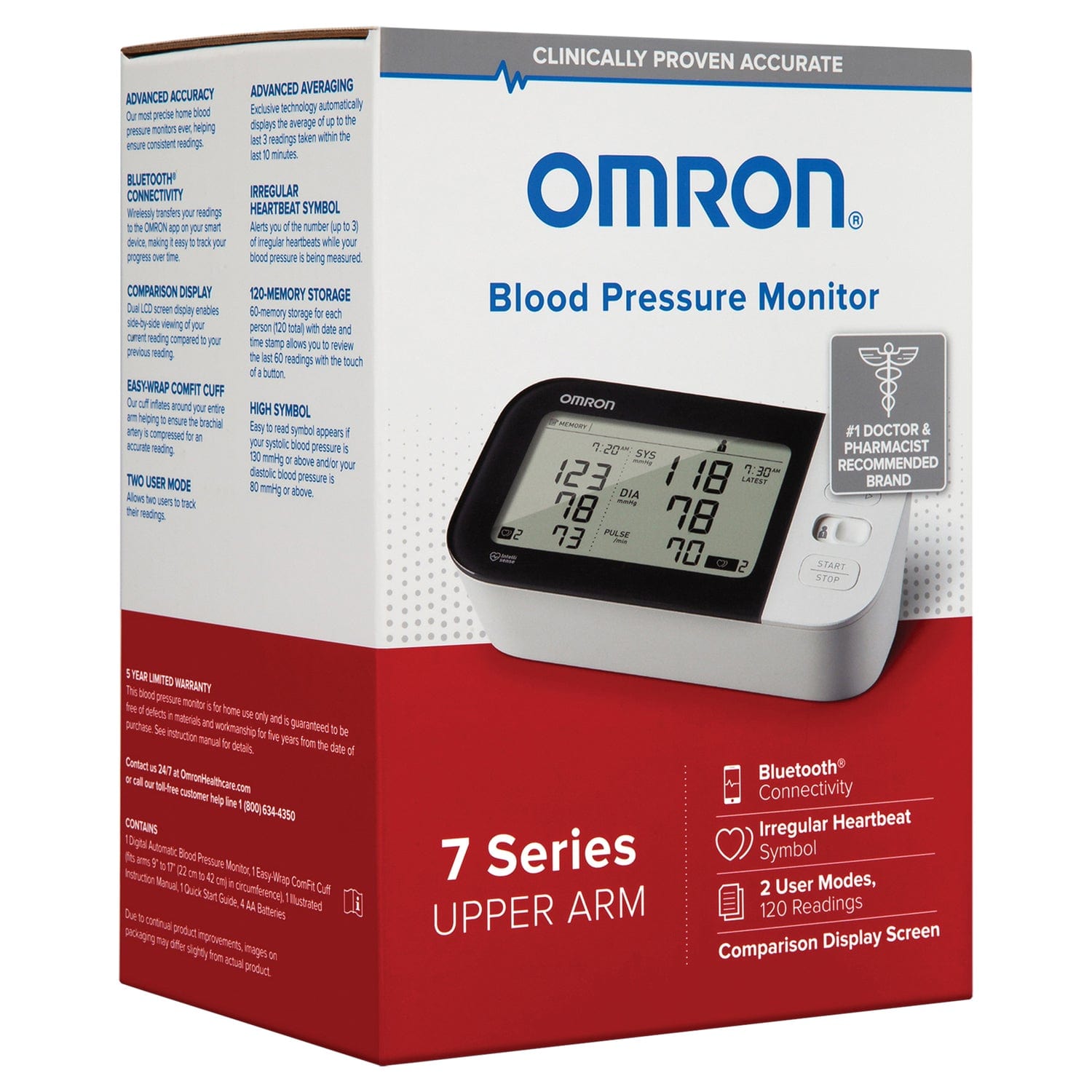 Omron 7 Series Wireless Upper Arm Blood Pressure Monitor