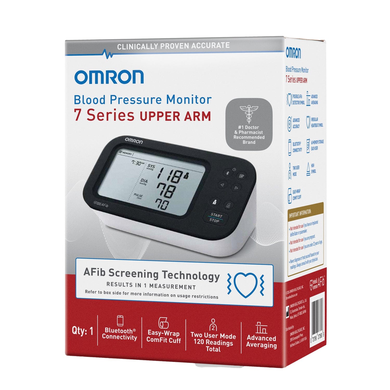 Omron 7 Series Upper Arm Blood Pressure Monitor, BP7360