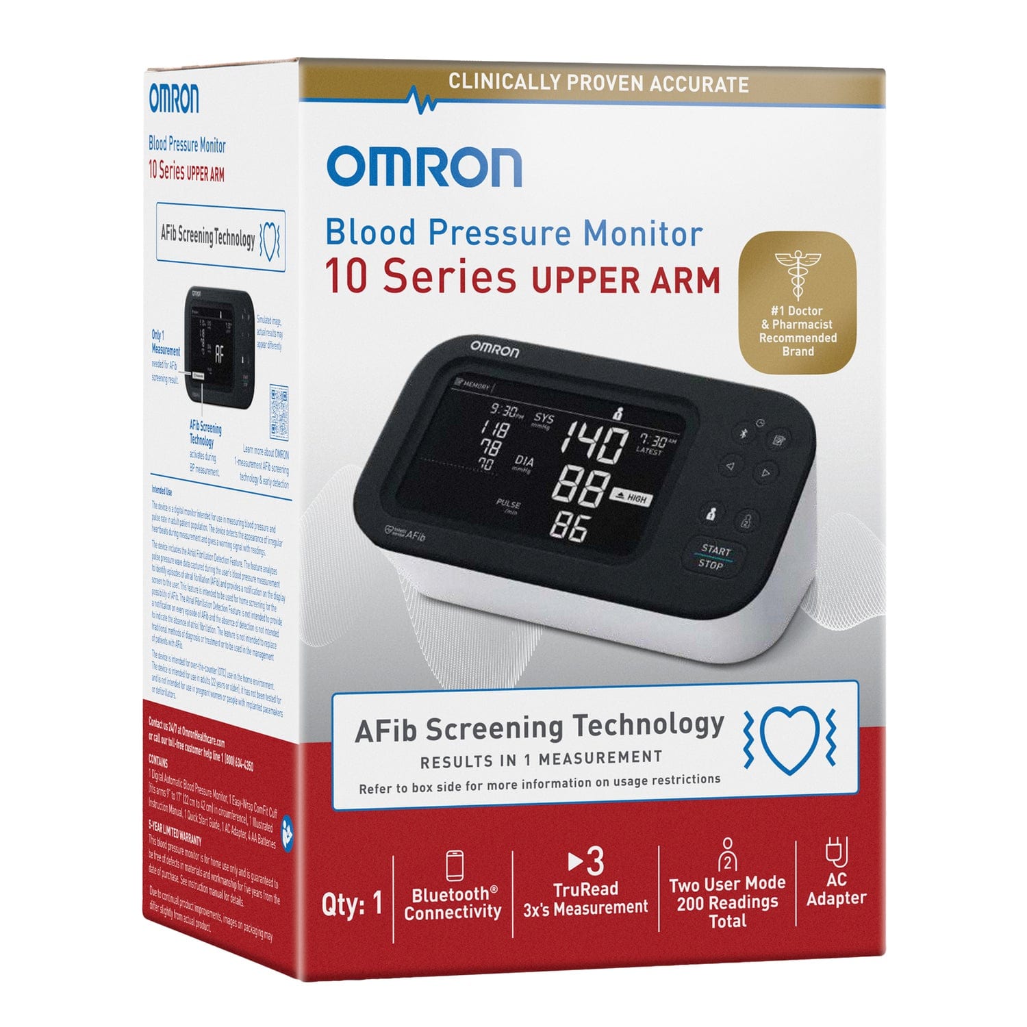 Omron 10 Series Upper Arm Blood Pressure Monitor, BP7465