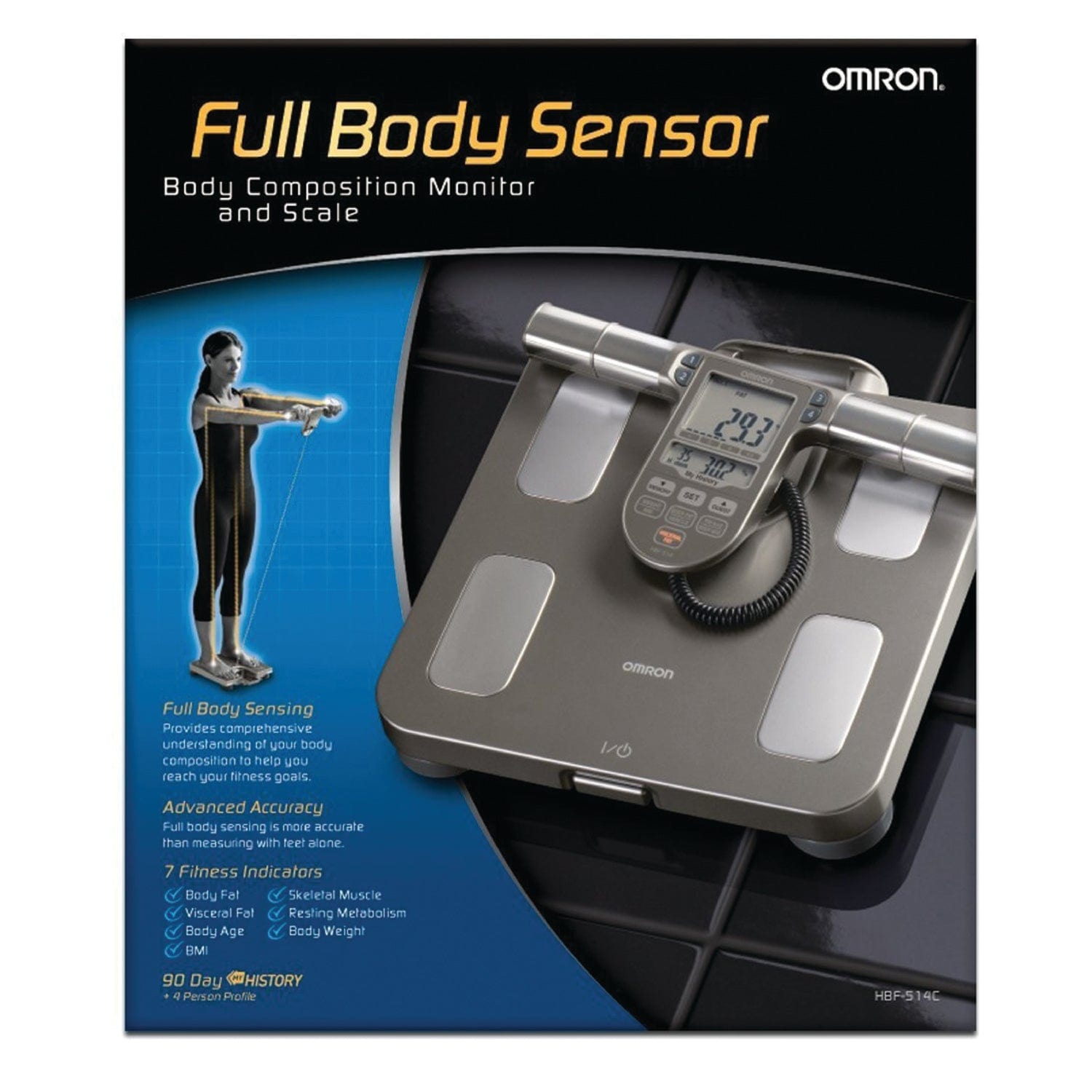 Omron Full-Body Composition Monitor Black Bathroom Scale