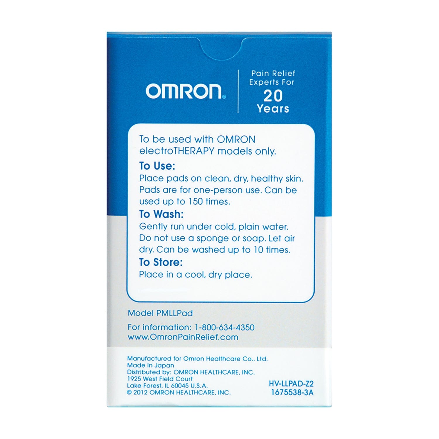Omron ElectroTHERAPY TENS Long Life Pads, Standard