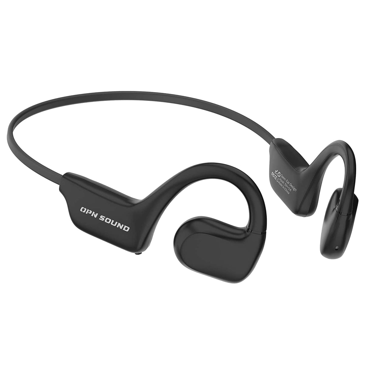 OPN Sound Aperto Bluetooth Open-Ear Neckband Headphones with Microphone, Black