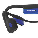 OPN Sound Mezzo+ Bluetooth Bone-Conduction Neckband Sports Headphones with Microphone, Black and Blue