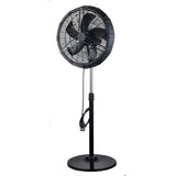 Optimus 18-In. 3-Speed Oscillating Outdoor Stand Fan with Misting Ring, Black, F-1888