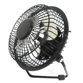 Optimus 4-In. Portable Personal Mini Fan, Single Speed, 37 CFM, 1 Blade, 360° Tilt, 2.5 Watts, USB/AC Powered, 48-In. USB Cable