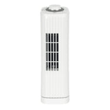 Optimus 14-In. Portable Oscillating Ultra-Slim Desktop Mini Tower Fan with 3 Speeds, 550 CFM, 70° Oscillation, 50 Watts, 72-In. Cord, White