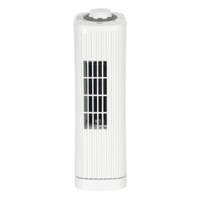Optimus 14-In. Portable Oscillating Ultra-Slim Desktop Mini Tower Fan with 3 Speeds, 550 CFM, 70° Oscillation, 50 Watts, 72-In. Cord, White