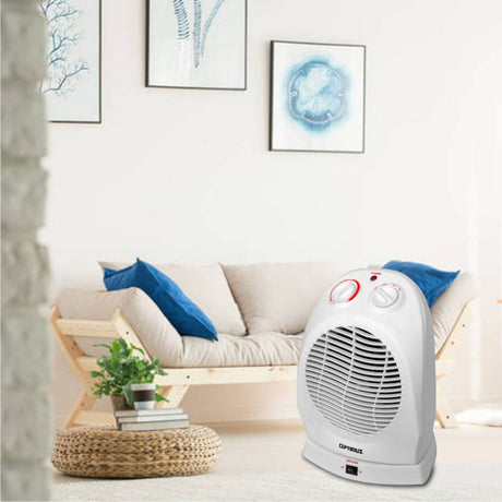Optimus 4-Settings 1500-Watt-Max Portable Oscillating Fan Heater with Thermostat