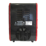 Optimus 1200-Watt-Max Mini Electric Flame-Effect Fireplace Heater, H-9300, Red