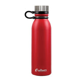 Outdoors Professional 20-Oz. Stainless Steel Double-Walled Vacuum-Insulated Travel Bottle with Leakproof Screw Cap, Red