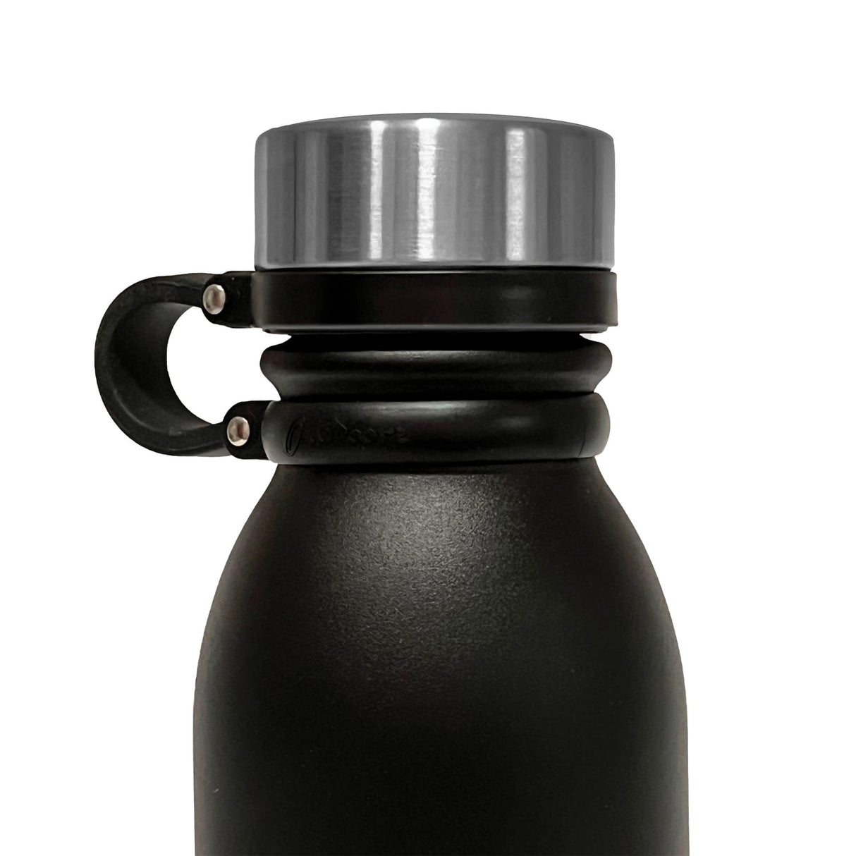 Outdoors Professional 20-Oz. Stainless Steel Double-Walled Vacuum-Insulated Travel Bottle with Leakproof Screw Cap, Black