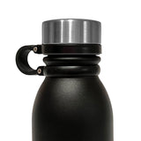 Outdoors Professional 20-Oz. Stainless Steel Double-Walled Vacuum-Insulated Travel Bottle with Leakproof Screw Cap, Black