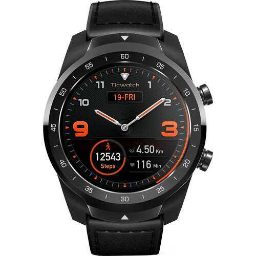 TicWatch P1031000600-RB Pro GPS Bluetooth iPhone & Android Smartwatch Black - Certified Refurbished