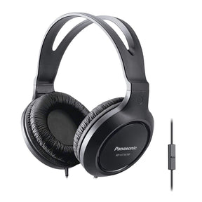 Panasonic Wired Over-Ear Headphones with In-Line Mic, 3.5-mm Connector, and Long Cord, XBS for Deep Bass, RP-HT161M