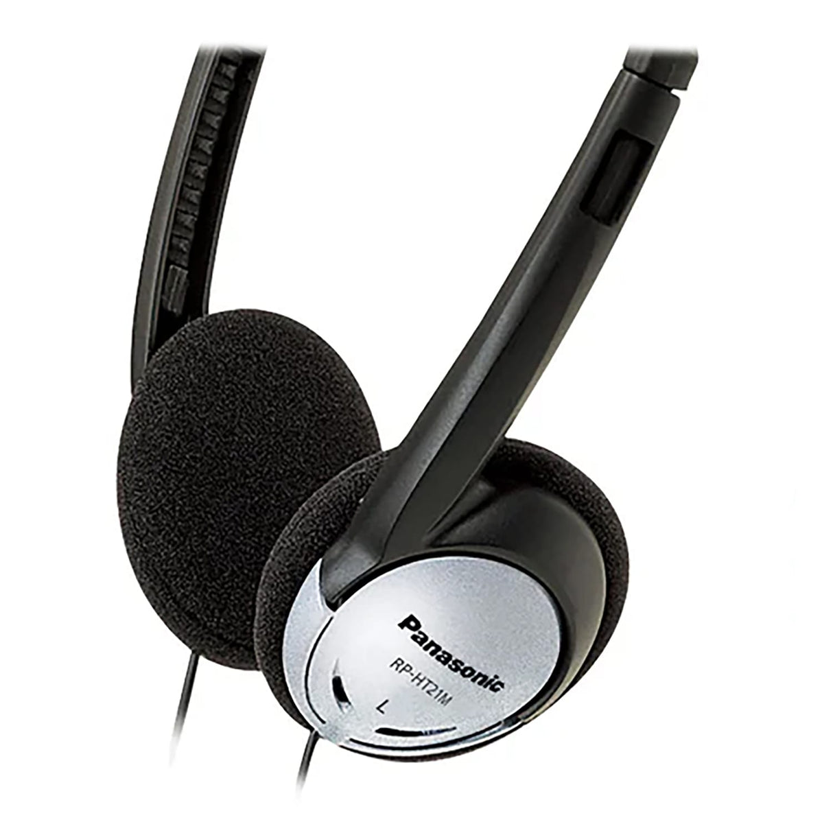 Panasonic Wired On-Ear Lightweight Headphones with In-Line Mic, 3.5-mm Connector, and Open-Air Design, XBS for Deep Bass, RP-HT21M