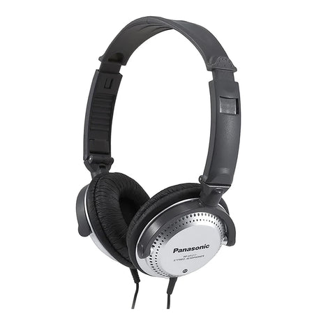 Panasonic Wired Folding On-Ear Headphones with In-Line Volume Control, 3.5-mm/1/4-in. Connectors, and Dual-Entry Cord, XBS for Deep Bass, RP-HT227
