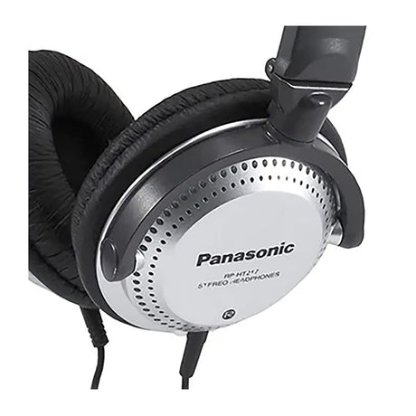 Panasonic Wired Folding On-Ear Headphones with In-Line Volume Control, 3.5-mm/1/4-in. Connectors, and Dual-Entry Cord, XBS for Deep Bass, RP-HT227