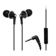 Panasonic ErgoFit Wired In-Ear Earbud Headphones with In-Line Mic/Call Remote and Right-Angle 3.5-mm TRRS Connector, RP-TCM125, Black