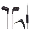 Panasonic ErgoFit Wired In-Ear Earbud Headphones with In-Line Mic/Call Remote and Right-Angle 3.5-mm TRRS Connector, RP-TCM125, Matte Black