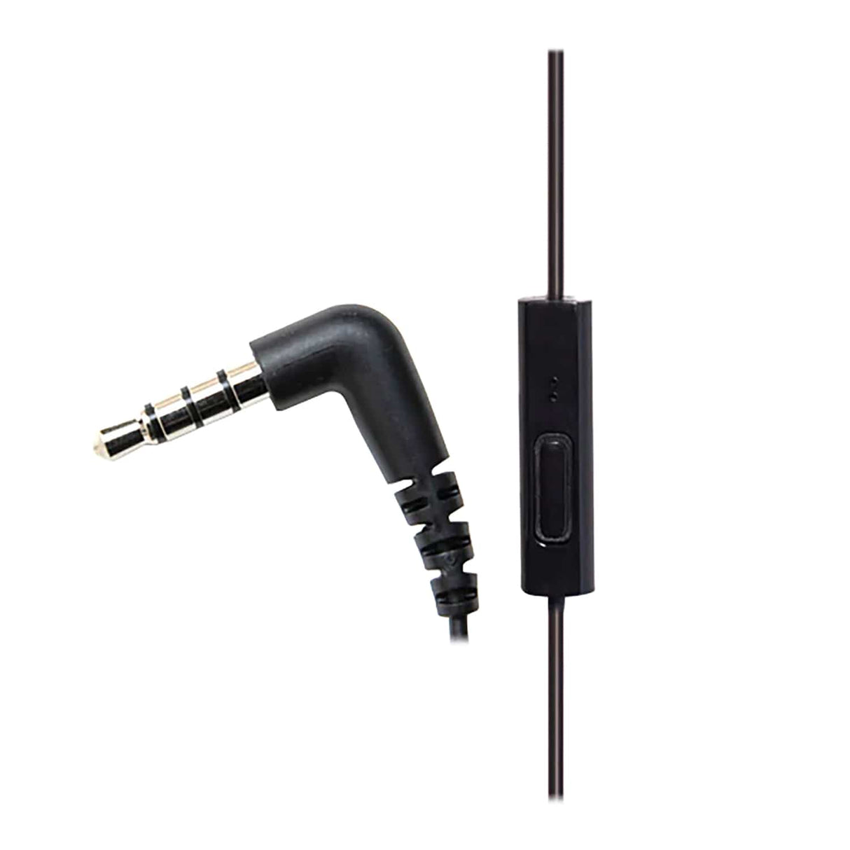 Panasonic ErgoFit Wired In-Ear Earbud Headphones with In-Line Mic/Call Remote and Right-Angle 3.5-mm TRRS Connector, RP-TCM125, Matte Black
