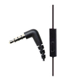 Panasonic ErgoFit Wired In-Ear Earbud Headphones with In-Line Mic/Call Remote and Right-Angle 3.5-mm TRRS Connector, RP-TCM125, Matte Black