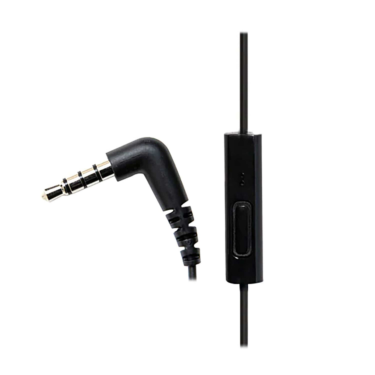 Panasonic ErgoFit Wired In-Ear Earbud Headphones with In-Line Mic/Call Remote and Right-Angle 3.5-mm TRRS Connector, RP-TCM125, Black
