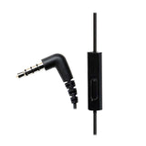 Panasonic ErgoFit Wired In-Ear Earbud Headphones with In-Line Mic/Call Remote and Right-Angle 3.5-mm TRRS Connector, RP-TCM125, Black