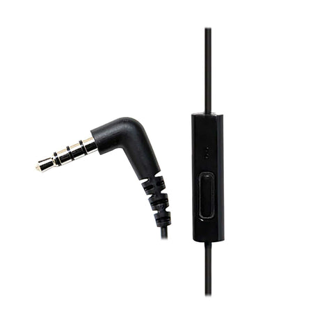 Panasonic ErgoFit Wired In-Ear Earbud Headphones with In-Line Mic/Call Remote and Right-Angle 3.5-mm TRRS Connector, RP-TCM125, Black